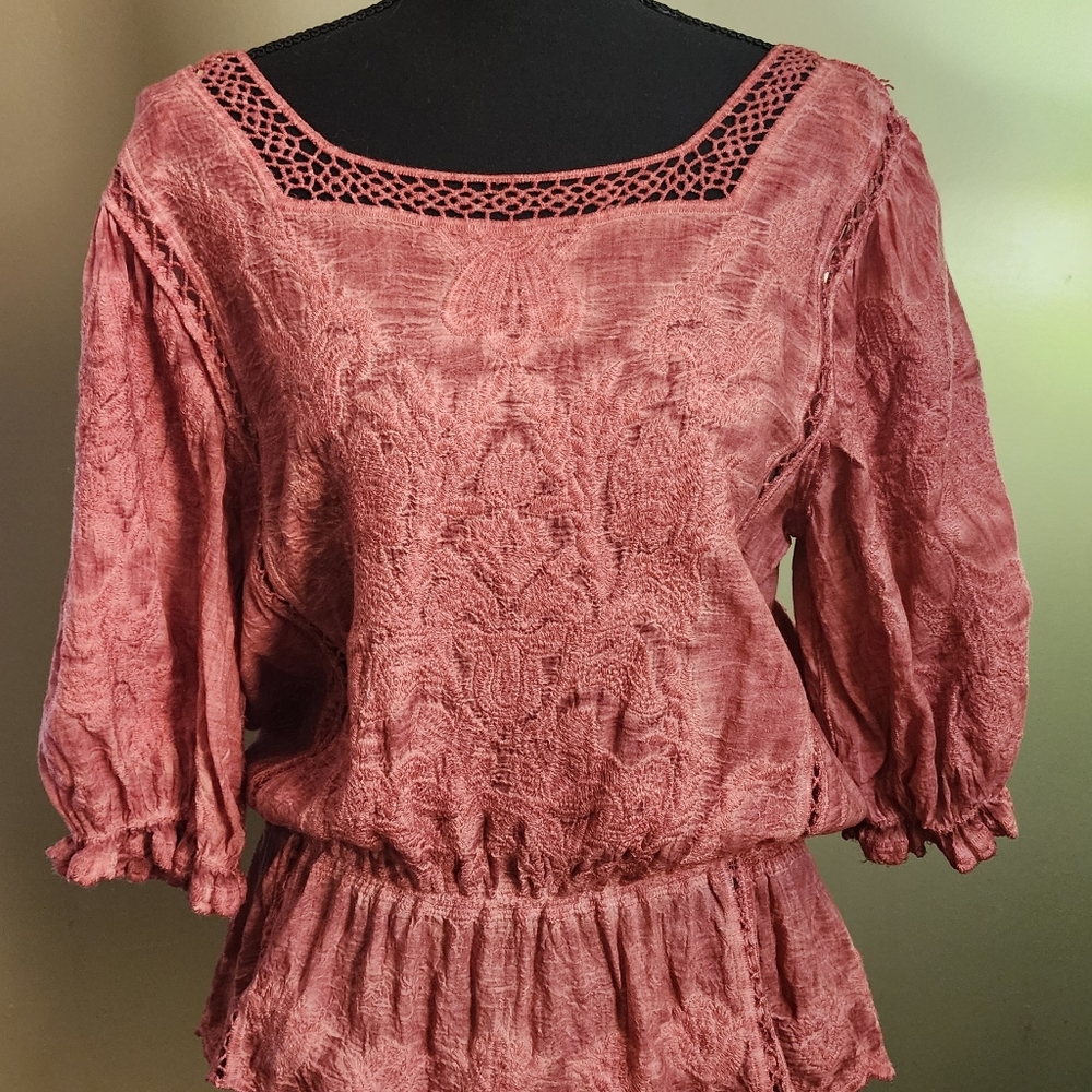 Democracy Boho Rust Top Small